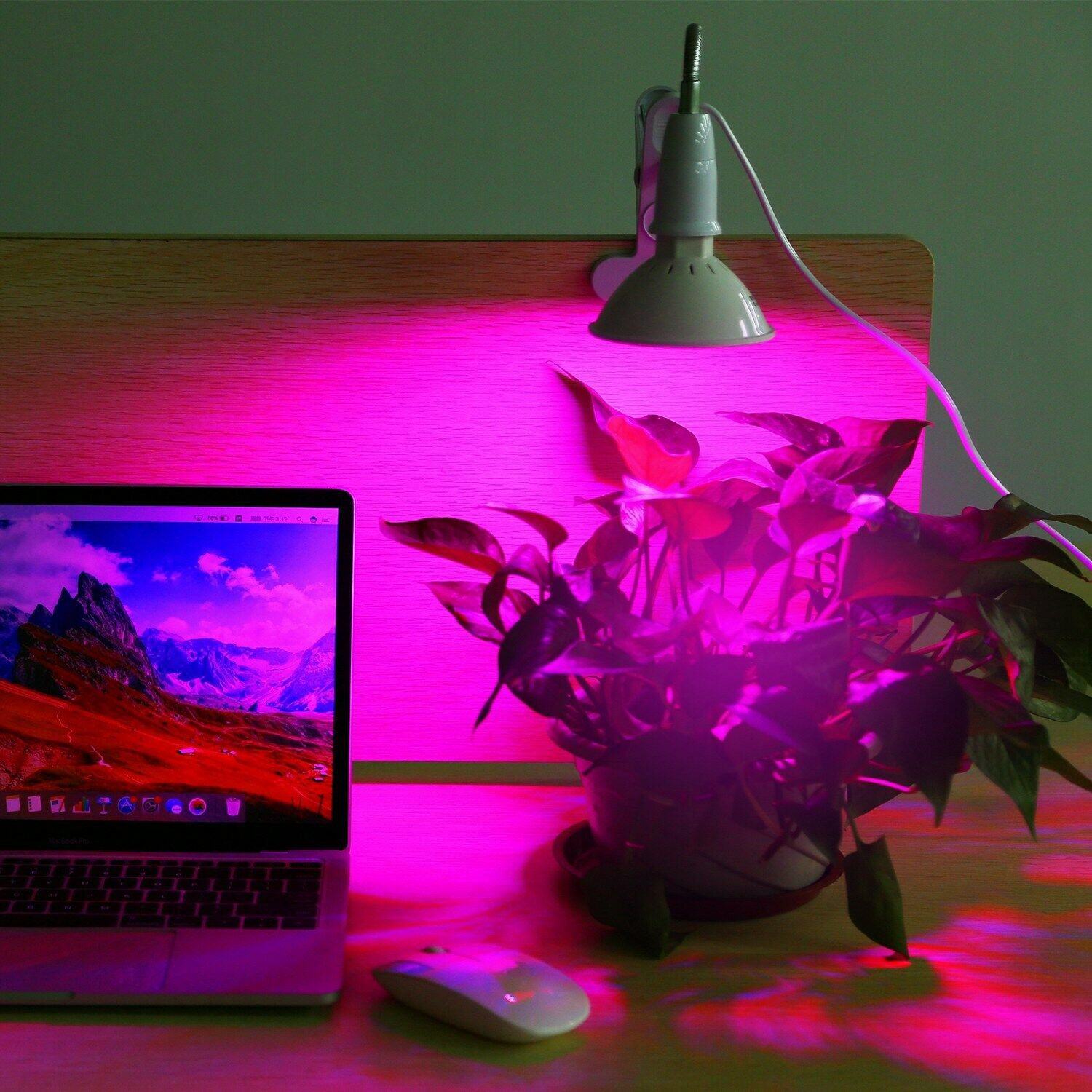 12W LED 360° Rotatable Plant Grow Light with Desk Clip __stock:250 Garden & Patio refund_fee:1200 Warranty