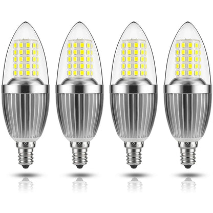 12W LED Candelabra Bulb Non-Dimmable 100-Watt Light Bulbs Equivalent Cool White __stock:200 Indoor Lighting refund_fee:1200 show-color-swatches Warranty