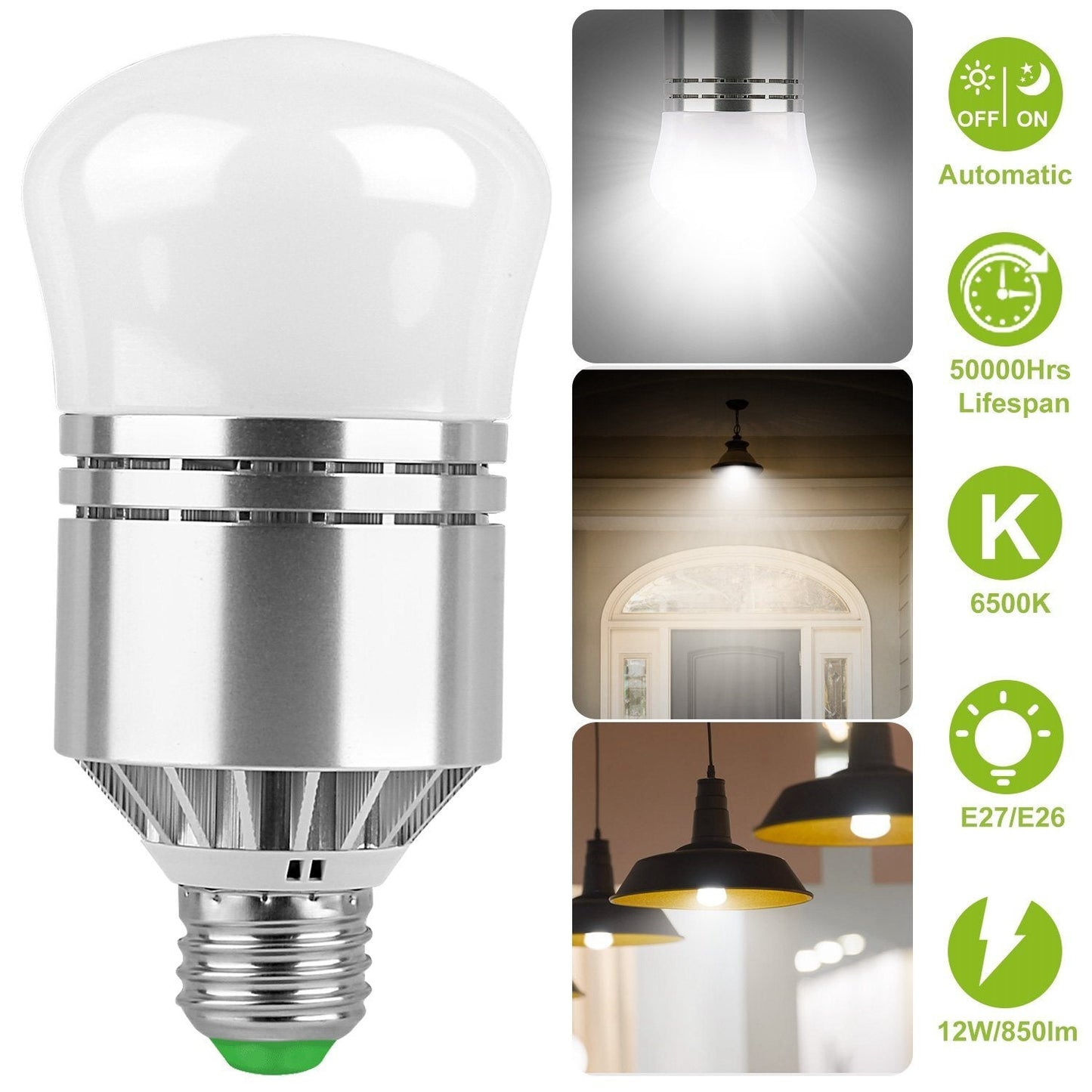 12W Light Sensor Globe Bulbs Dusk __stock:50 Indoor Lighting Low stock refund_fee:1200 Warranty