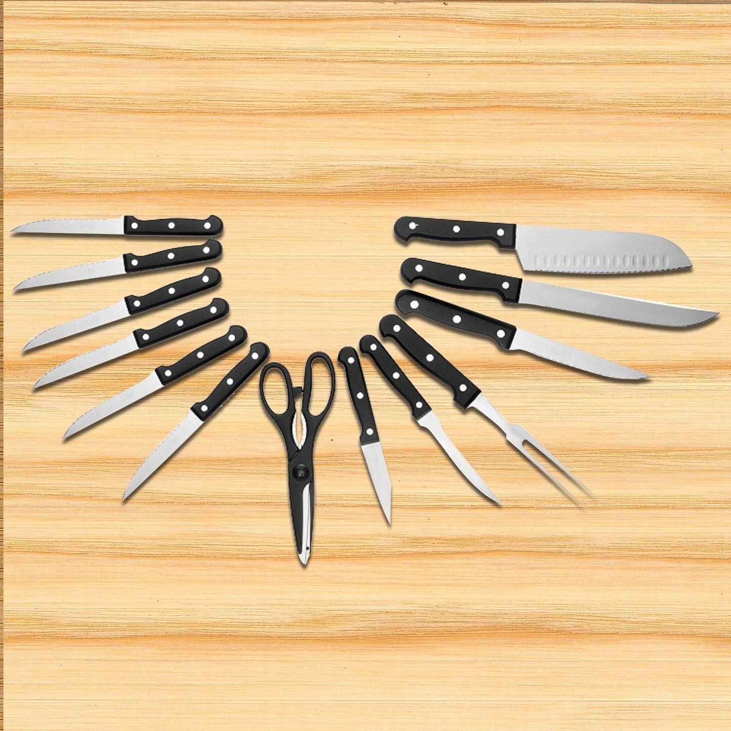 13-Piece: Knife Set Super Sharp Stainless Steel __label1:BOGO FREE Clearance Kitchen & Dining refund_fee:1200