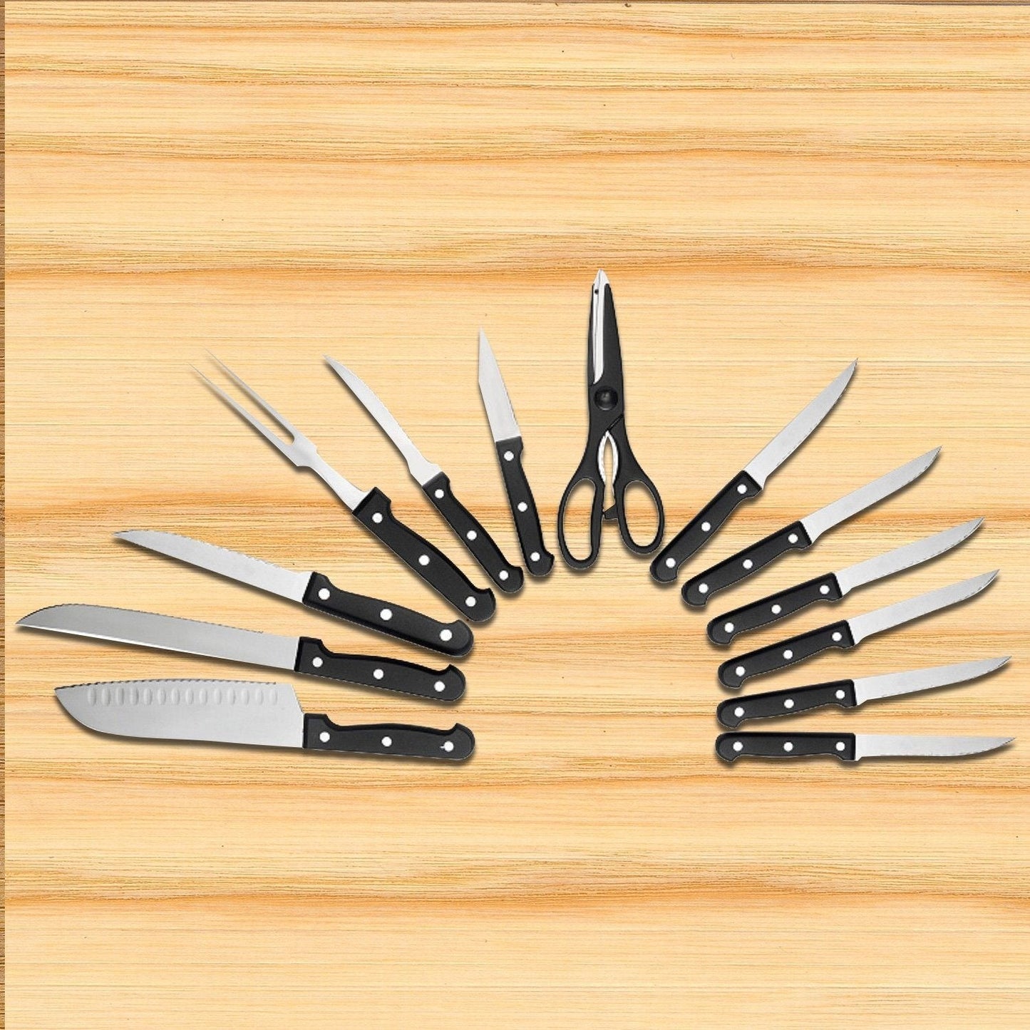 13-Piece: Knife Set Super Sharp Stainless Steel __label1:BOGO FREE Clearance Kitchen & Dining refund_fee:1200