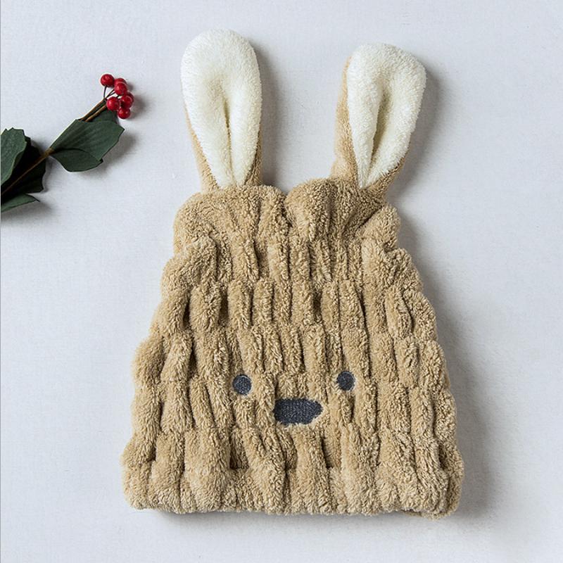 Super absorbent rabbit ear dry hair cap bathroom beauty