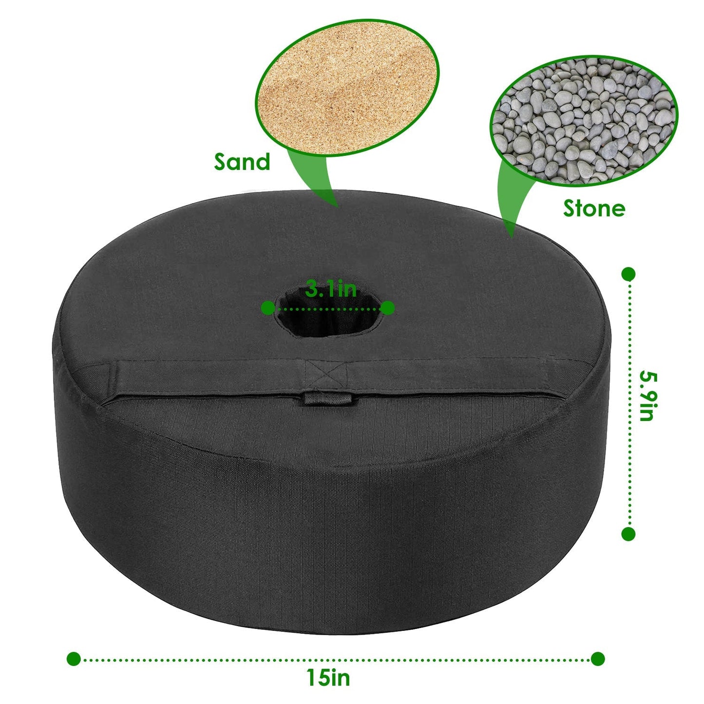 15” Patio Umbrella Base Weight Bag __stock:50 Garden & Patio refund_fee:1200