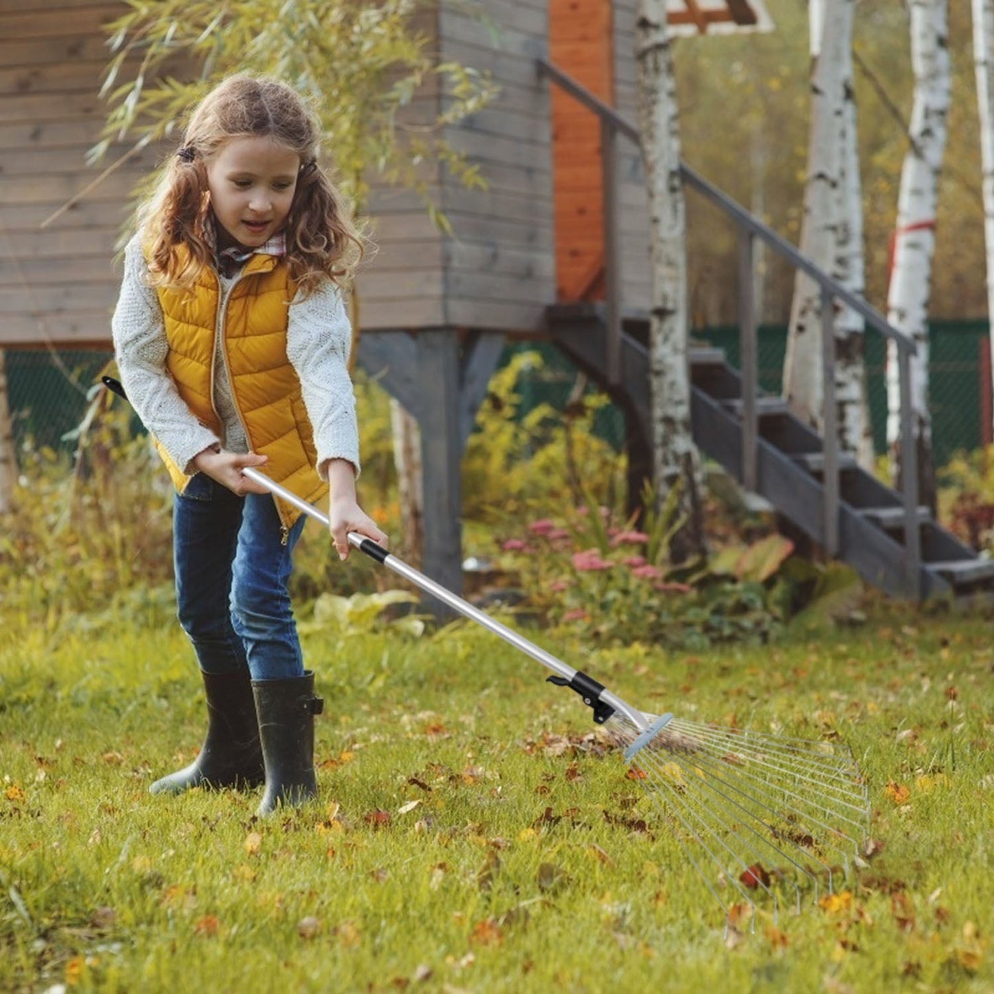 15-Teeth Expanding Stainless Steel Rake __stock:100 Garden & Patio Low stock refund_fee:1200