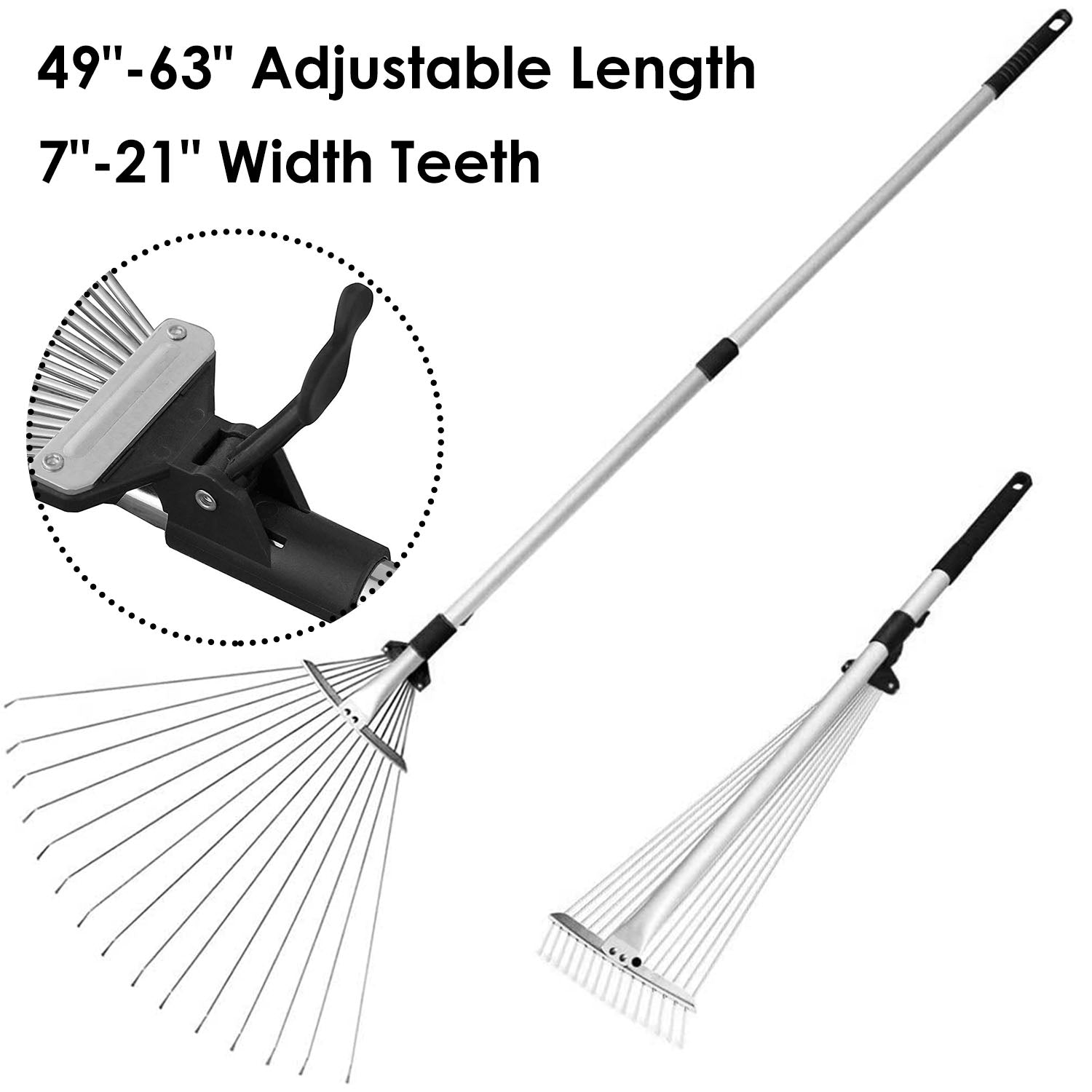 15-Teeth Expanding Stainless Steel Rake __stock:100 Garden & Patio Low stock refund_fee:1200