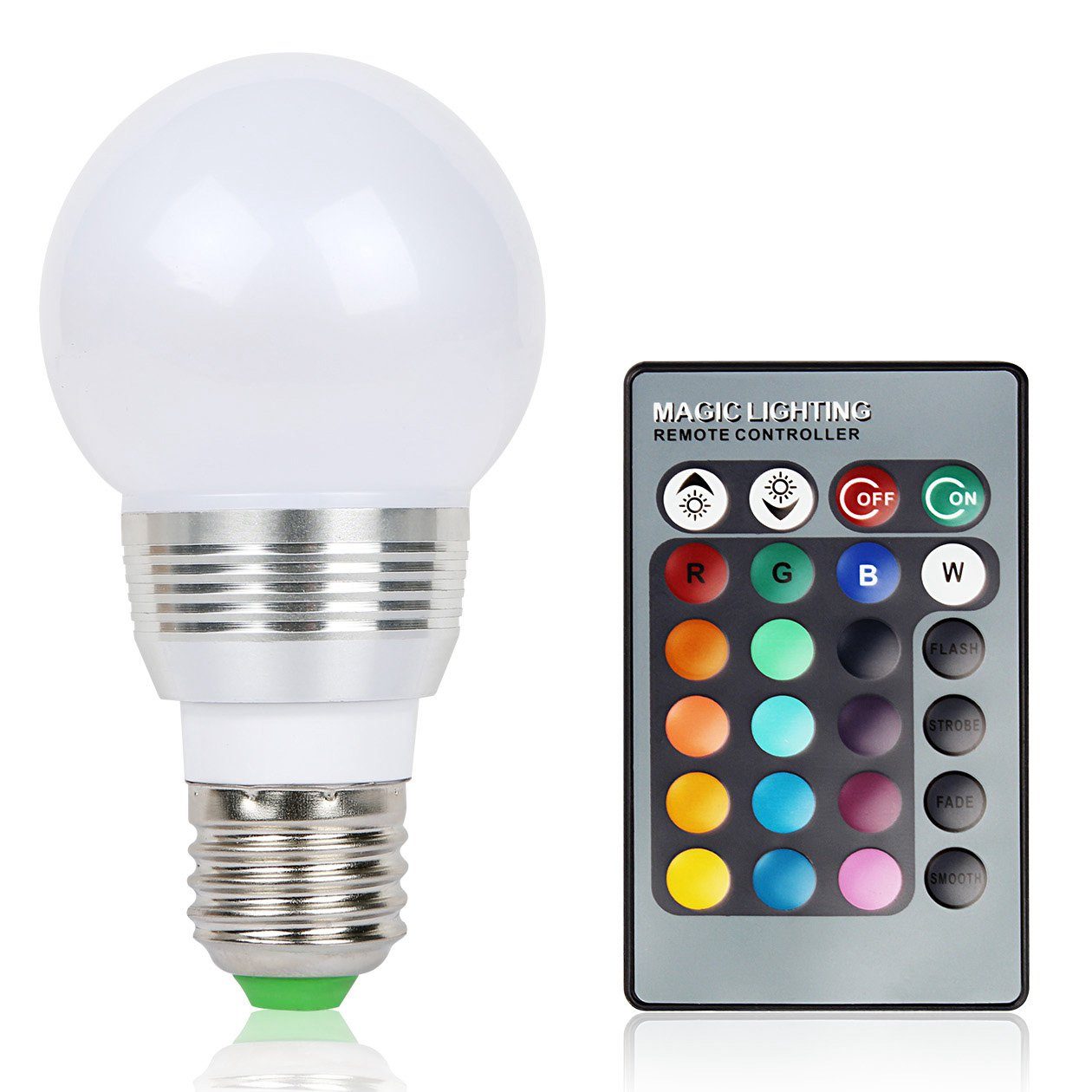 16 Colors Change LED Bulbs E27 3W RGD Dimmable Mood Lighting Lamp __stock:100 Indoor Lighting Low stock refund_fee:800 Warranty