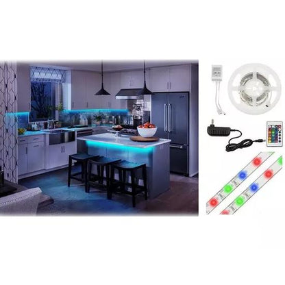 16 Ft. Liger Multi-Color LED Light Strip with Remote Control Low stock refund_fee:800 String & Fairy Lights Warranty