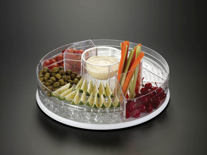 Swivel Party Tray W/ Compartments