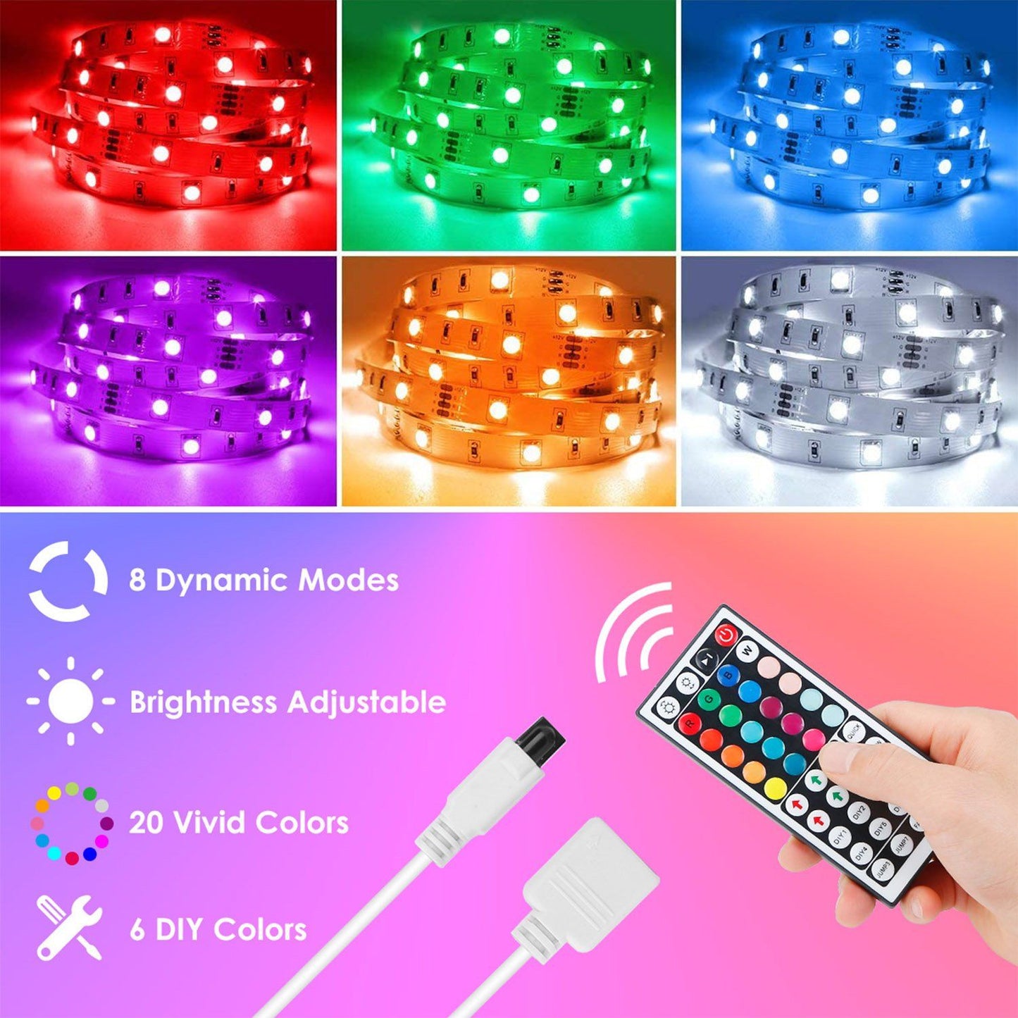 16.4FT 150 LEDs RGB Color Changing Lamp Indoor Lighting refund_fee:1200 Warranty