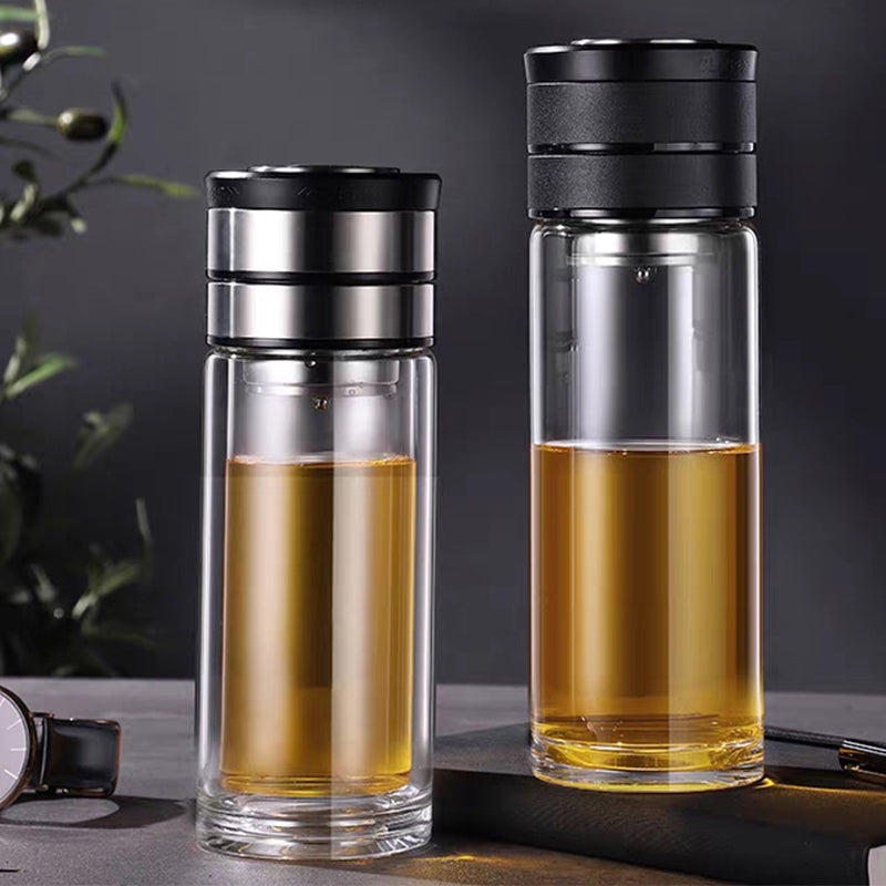 High-end Glass Tea Bottle with Infuser Kitchen & Dining