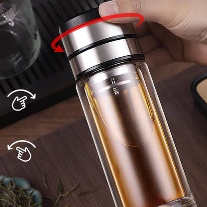 High-end Glass Tea Bottle with Infuser Kitchen & Dining