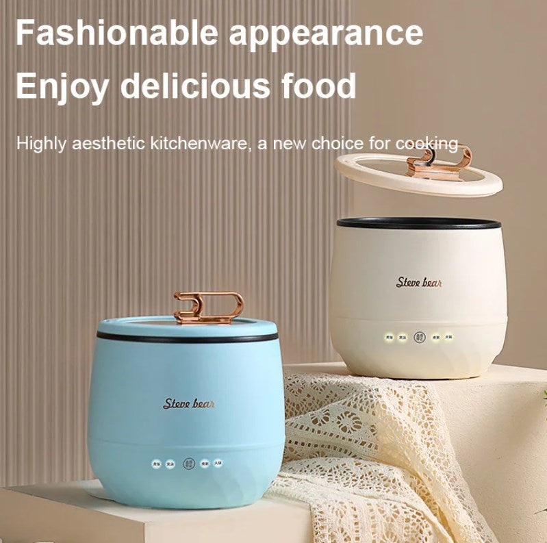 Multifunctional Electric Mimi Cooker Sky Blue 1.8L (comes with a free universal plug) Kitchen & Dining