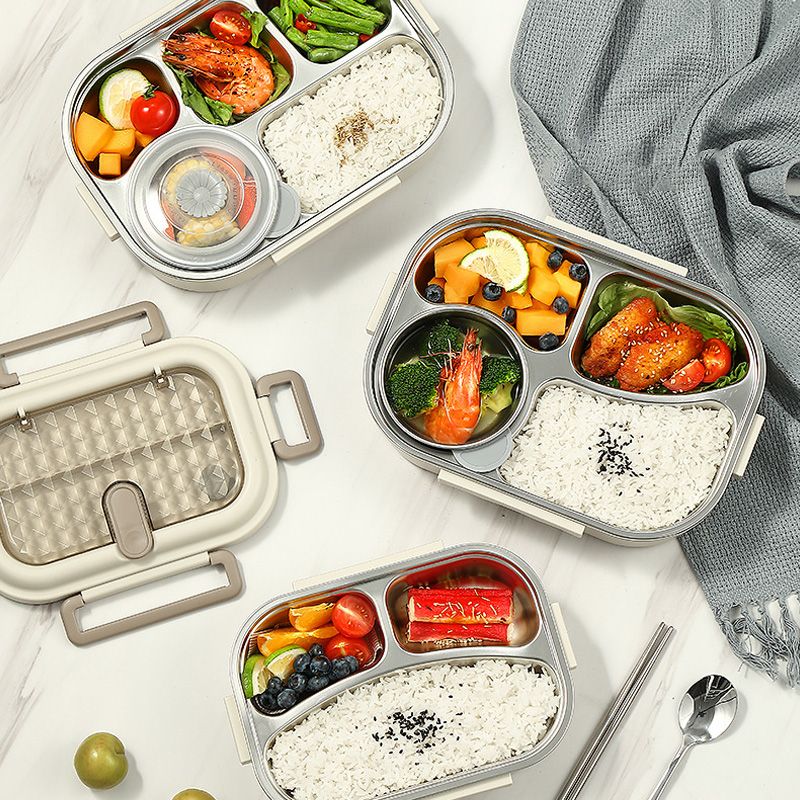 Microwaveable Stainless Steel Insulated Bento Box Kitchen & Dining