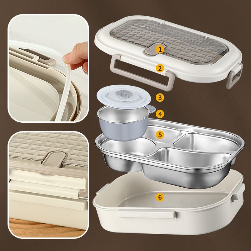 Microwaveable Stainless Steel Insulated Bento Box Kitchen & Dining