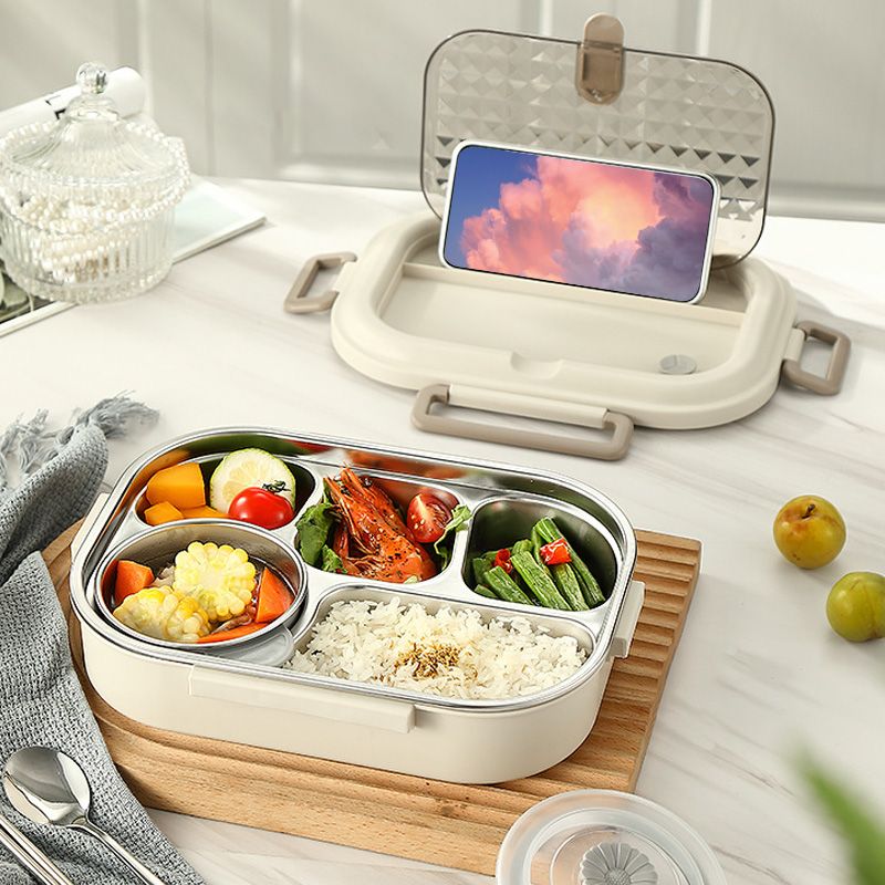 Microwaveable Stainless Steel Insulated Bento Box Kitchen & Dining