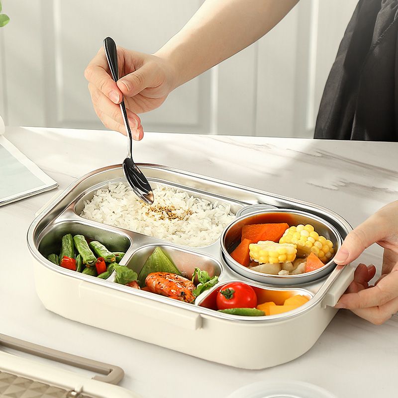 Microwaveable Stainless Steel Insulated Bento Box Kitchen & Dining