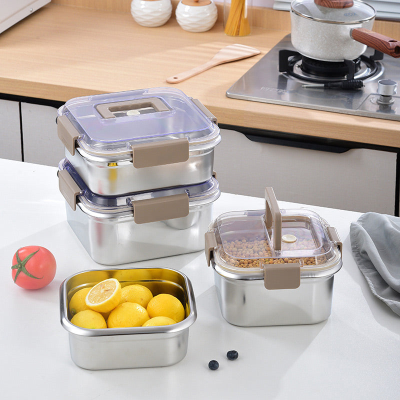 304 Stainless Steel Food Storage Containers with Lids Kitchen & Dining