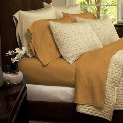 1800 Series Sheets Super-Soft Bamboo Fiber - Assorted Sizes Gold __label2:BOGO 30% OFF __stock:300 Bedding PriceCheck refund_fee:800