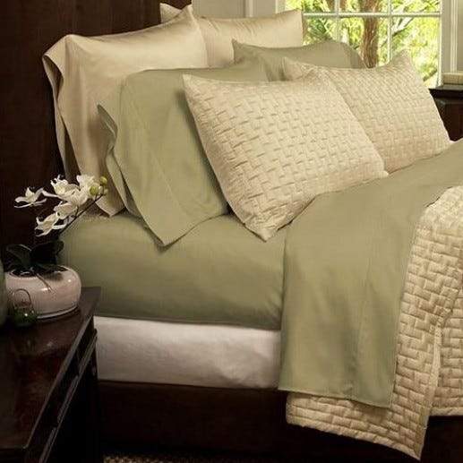 1800 Series Sheets Super-Soft Bamboo Fiber - Assorted Sizes Sage __label2:BOGO 30% OFF __stock:300 Bedding PriceCheck refund_fee:800