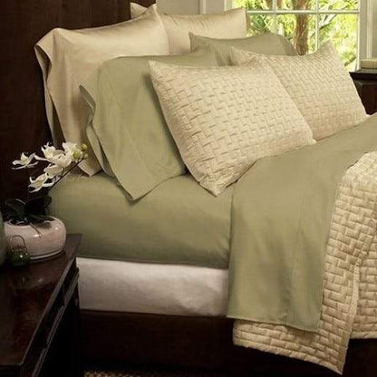 1800 Series Sheets Super-Soft Bamboo Fiber - Assorted Sizes Sage __label2:BOGO 30% OFF __stock:300 Bedding PriceCheck refund_fee:800