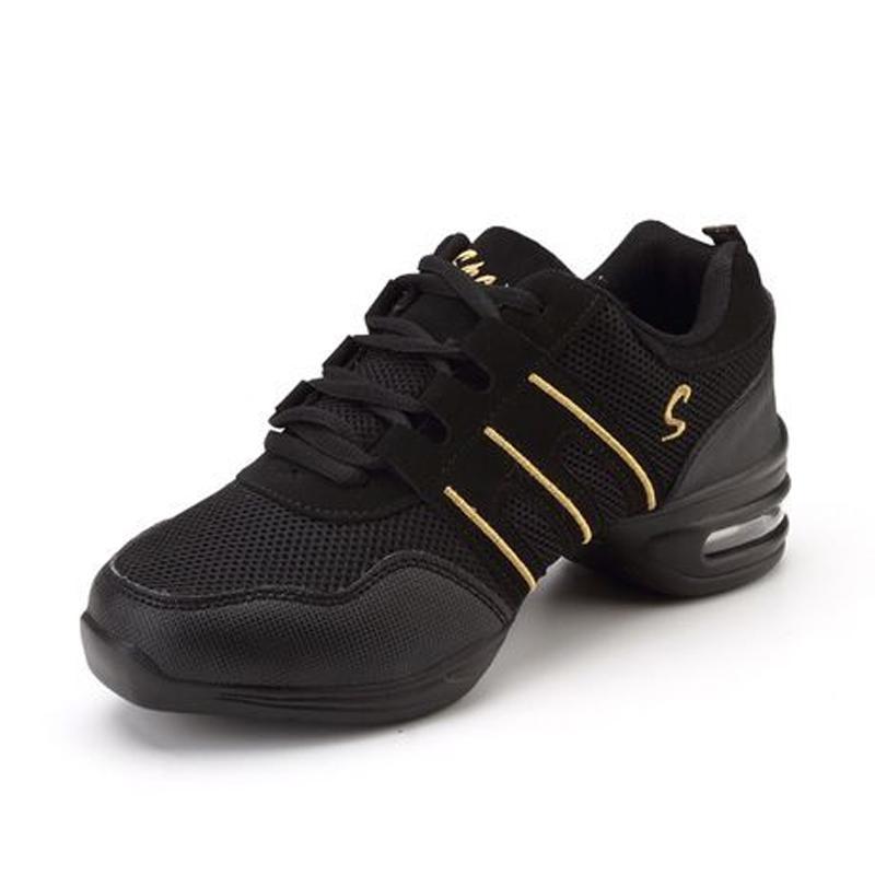 Mesh Dance Shoes black+golden casual shoes Garden & Patio