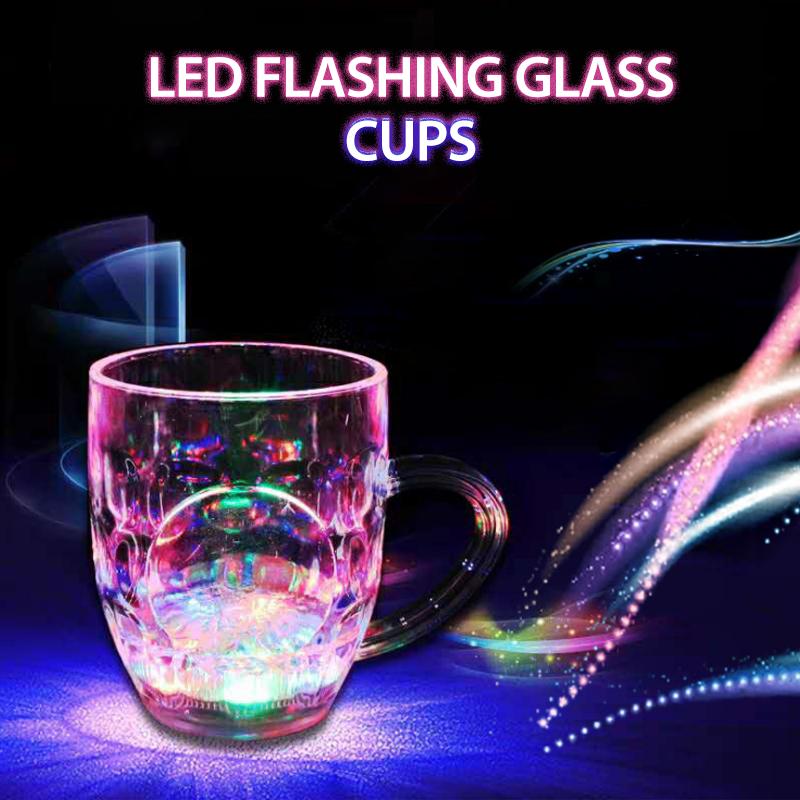 LED Flashing Glass Cups decoration Garden & Patio gifts