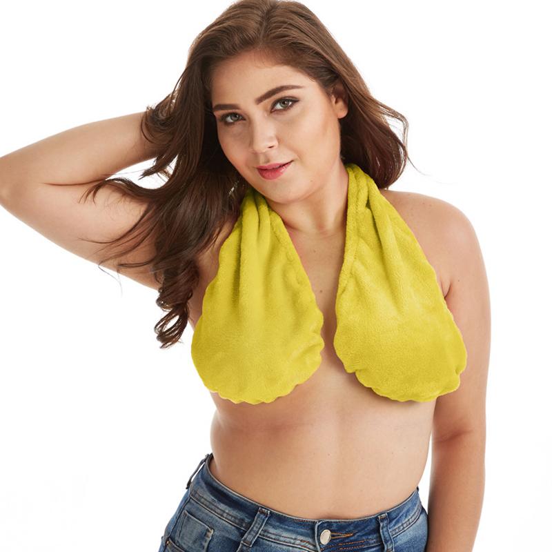 Comfortable Towel Bra yellow bathroom