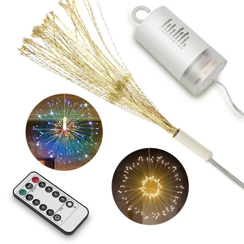 LED Copper Wire Firework Lights, 120 brilliant LED lamp beads WARM-WHITE decoration Garden & Patio