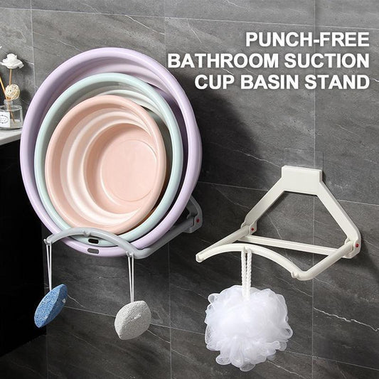 Punch-free Bathroom Suction Cup Basin Stand bathroom storage
