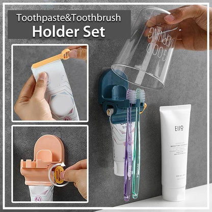 Toothpaste and Toothbrush Holder Set bathroom