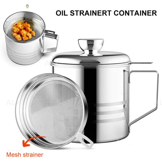 Home Grease Container With Strainer kitchen Kitchen & Dining