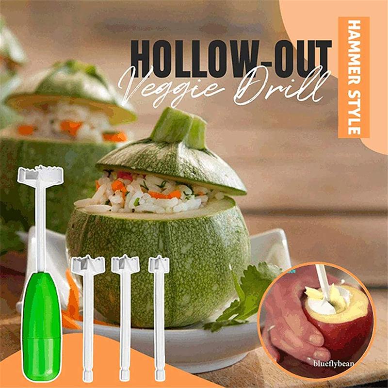 Hammer Style Hollow-Out Veggie Drill (1 Set) kitchen Kitchen & Dining