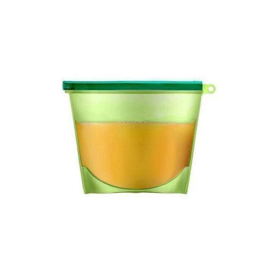 Silicone Food Storage Bags, 4 colors GREEN kitchen Kitchen & Dining