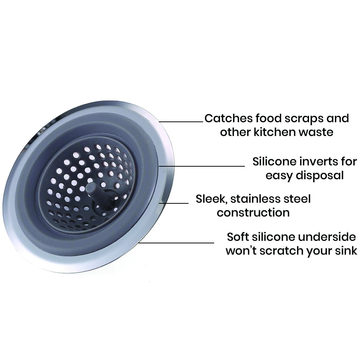 2-in-1 Clog-Free Multi-Purpose Silicone Kitchen Sink Strainer And Stopper __stock:200 Kitchen & Dining refund_fee:800