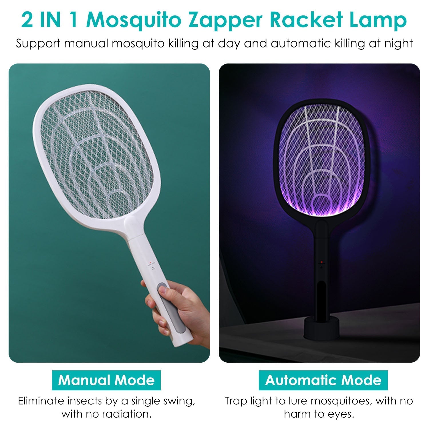 2-in-1 Electric Rechargeable Bug Zapper Insect Killer __stock:50 Low stock Pest Control refund_fee:1200 Warranty