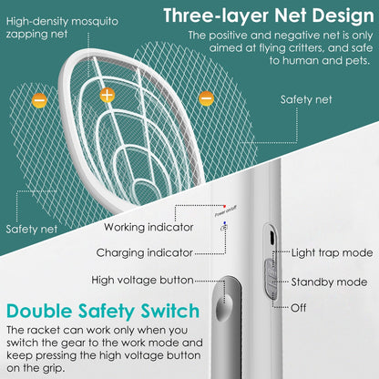 2-in-1 Electric Rechargeable Bug Zapper Insect Killer __stock:50 Low stock Pest Control refund_fee:1200 Warranty