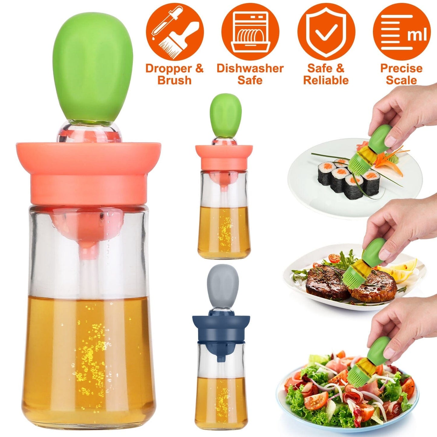 2-in-1 Glass Olive Oil Dispenser with Silicone Dropper __stock:50 Kitchen & Dining Low stock refund_fee:800 show-color-swatches