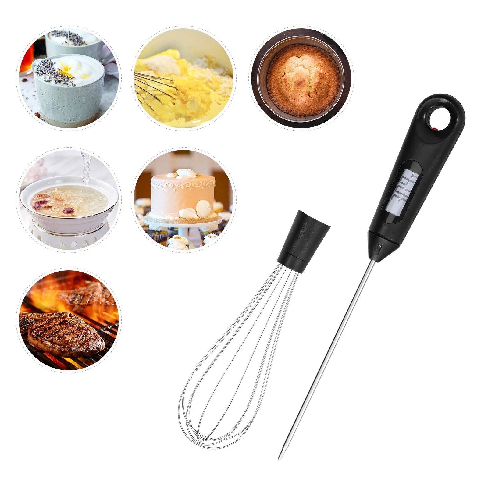 2-in-1 Instant Read Food Thermometer and Egg Whisk Kitchen & Dining refund_fee:1200