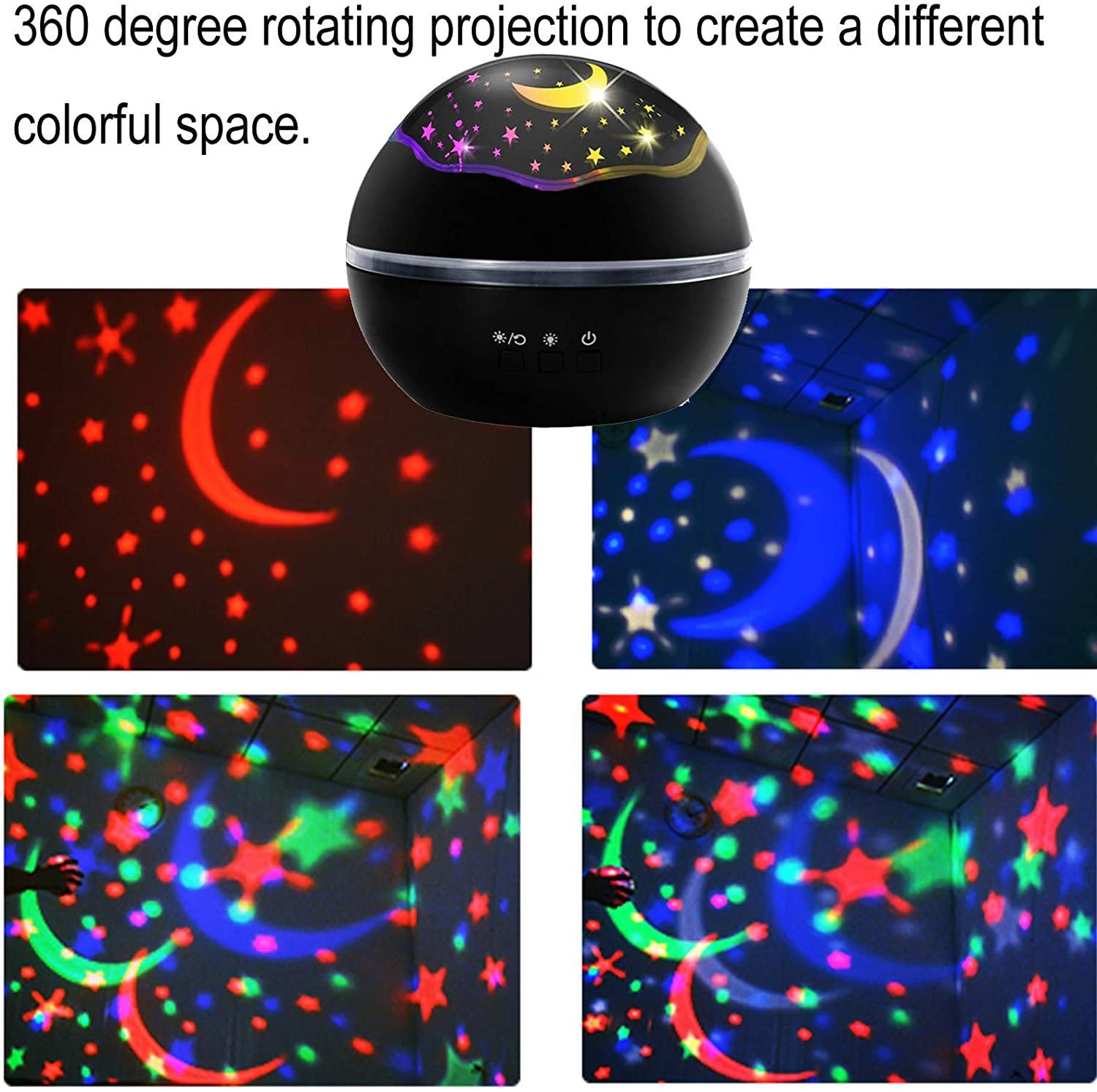 2-in-1 Ocean Star Night Light Projector Lamp 360 Degree Rotating __stock:100 Indoor Lighting refund_fee:1200 Warranty