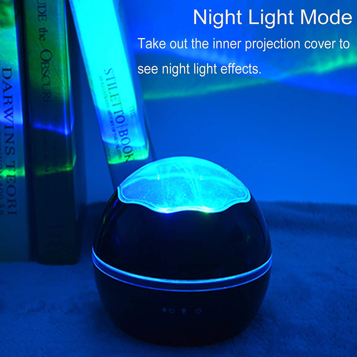 2-in-1 Ocean Star Night Light Projector Lamp 360 Degree Rotating __stock:100 Indoor Lighting refund_fee:1200 Warranty