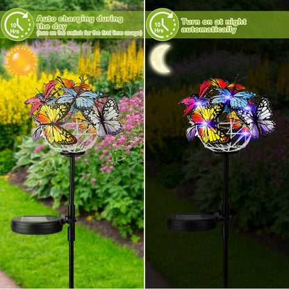 2-in-1 Outdoor Butterfly Solar Light Yard Stake __stock:50 Low stock Outdoor Lighting refund_fee:1200 Warranty