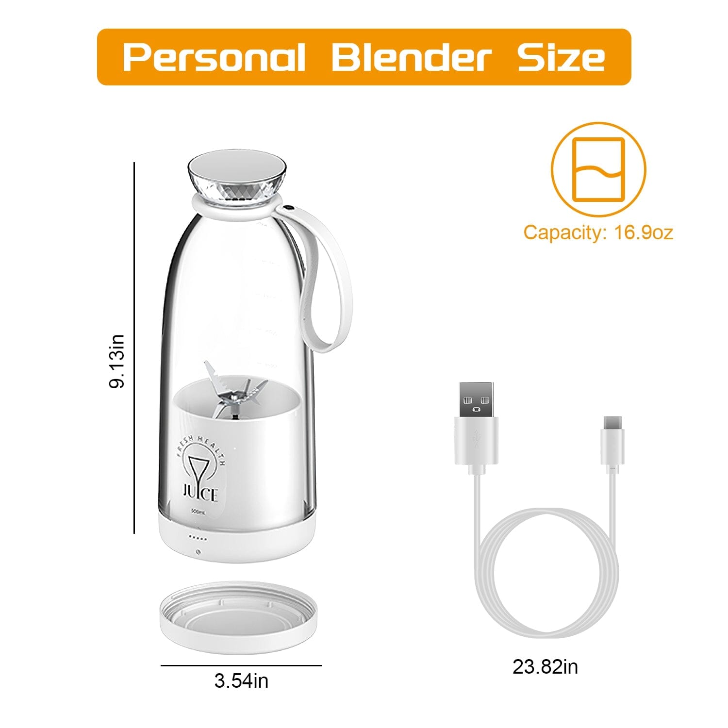 2-in-1 Portable Fruit Blender Rechargeable __stock:50 Kitchen & Dining refund_fee:1800 Warranty