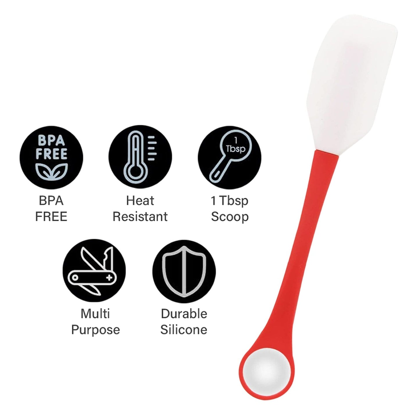 2-in-1 Silicone One Tablespoon Cookie Scoop and Spatula to Stir, Fold, Scrape __stock:1000 Kitchen & Dining refund_fee:1200