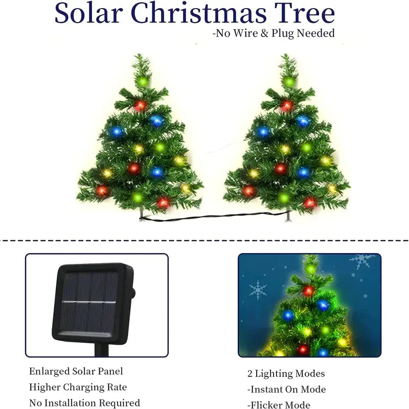 2-in-1 Solar Christmas Tree Lawn Light __stock:200 Holiday Decor & Apparel refund_fee:1200 Warranty