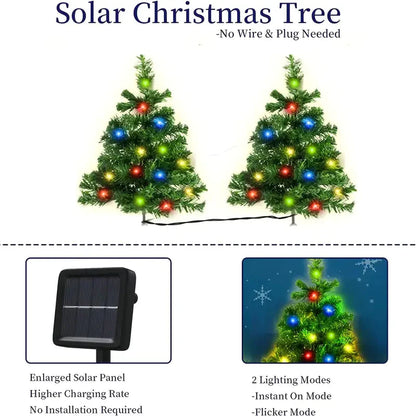 2-in-1 Solar Christmas Tree Lawn Light __stock:200 Holiday Decor & Apparel refund_fee:1200 Warranty