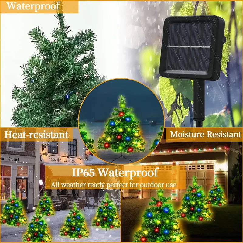 2-in-1 Solar Christmas Tree Lawn Light __stock:200 Holiday Decor & Apparel refund_fee:1200 Warranty