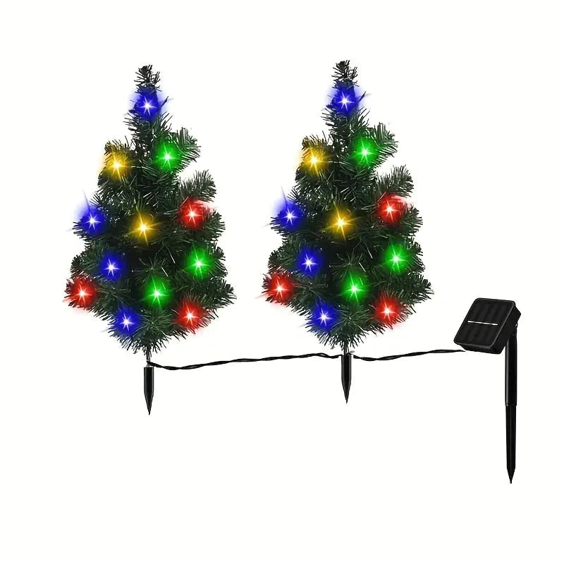 2-in-1 Solar Christmas Tree Lawn Light __stock:200 Holiday Decor & Apparel refund_fee:1200 Warranty