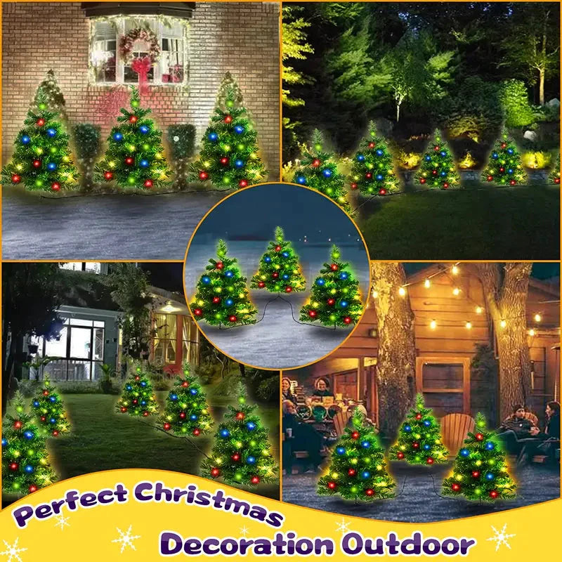 2-in-1 Solar Christmas Tree Lawn Light __stock:200 Holiday Decor & Apparel refund_fee:1200 Warranty