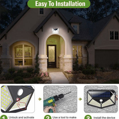 2-Pack: 100-LED Solar Powered Motion Sensor Lights With 270° Wide Angle __stock:750 Outdoor Lighting refund_fee:1200 Warranty