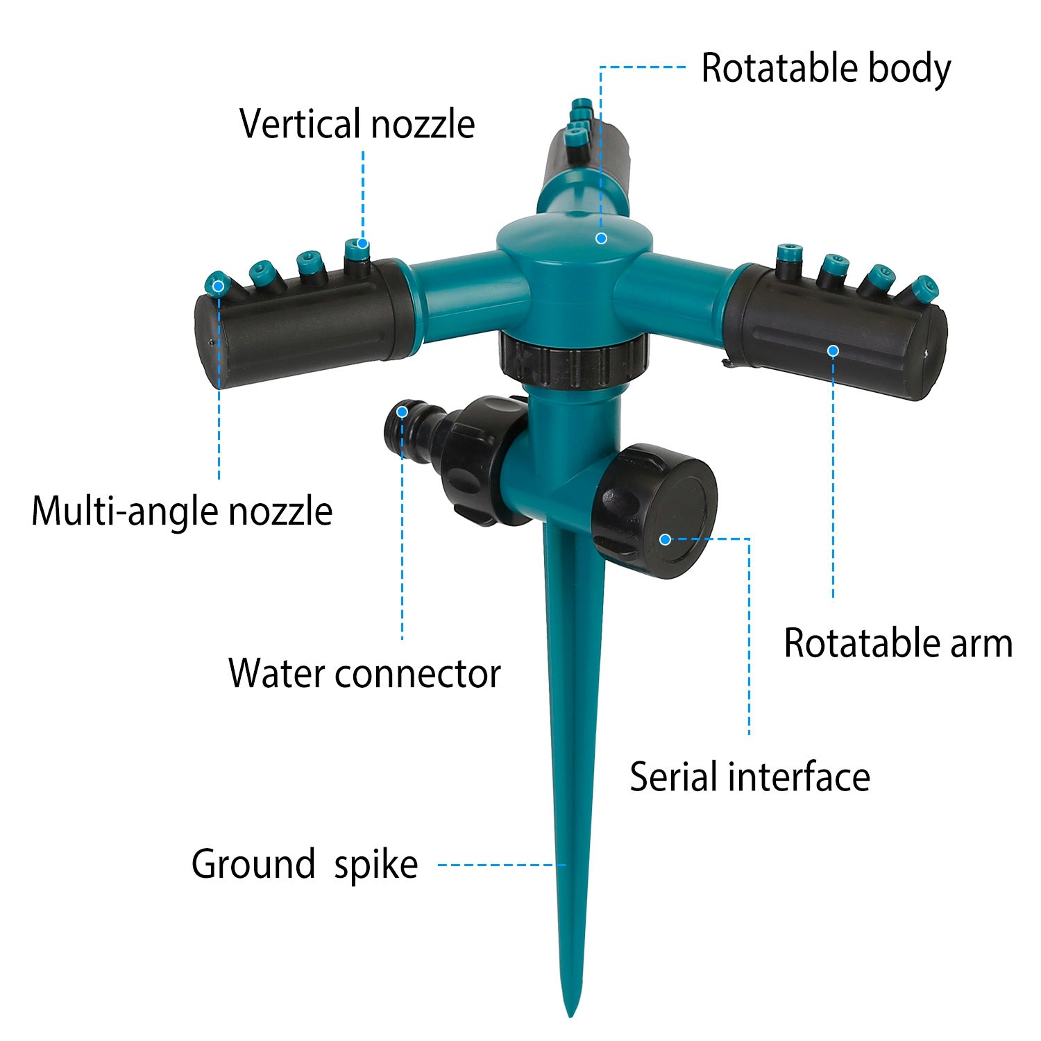 2-Pack: 360 Degree Rotatable Lawn Garden Sprinkler __stock:50 Garden & Patio refund_fee:1200